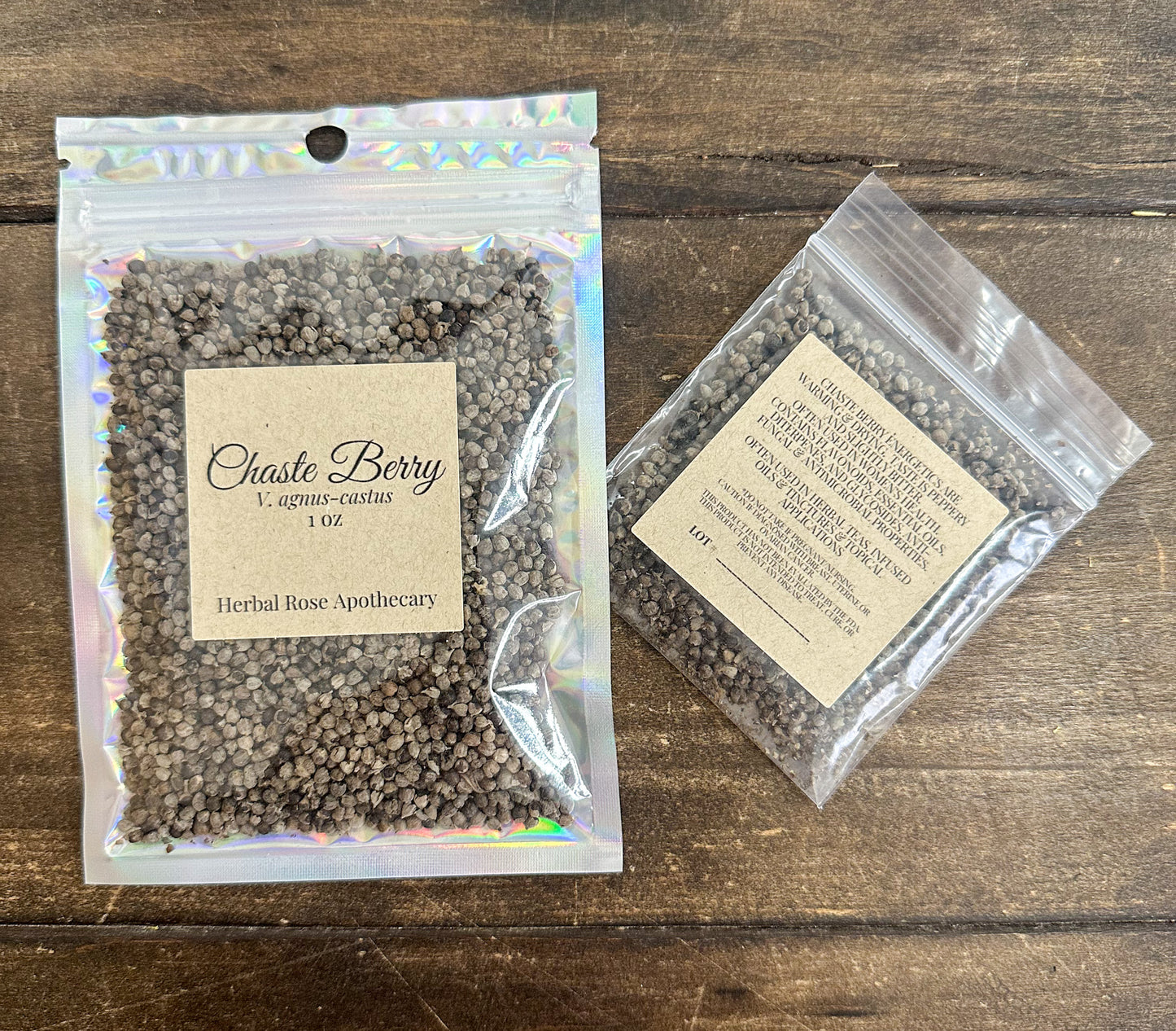 Dried chasteberry whole botanical berries for tea and apothecary use