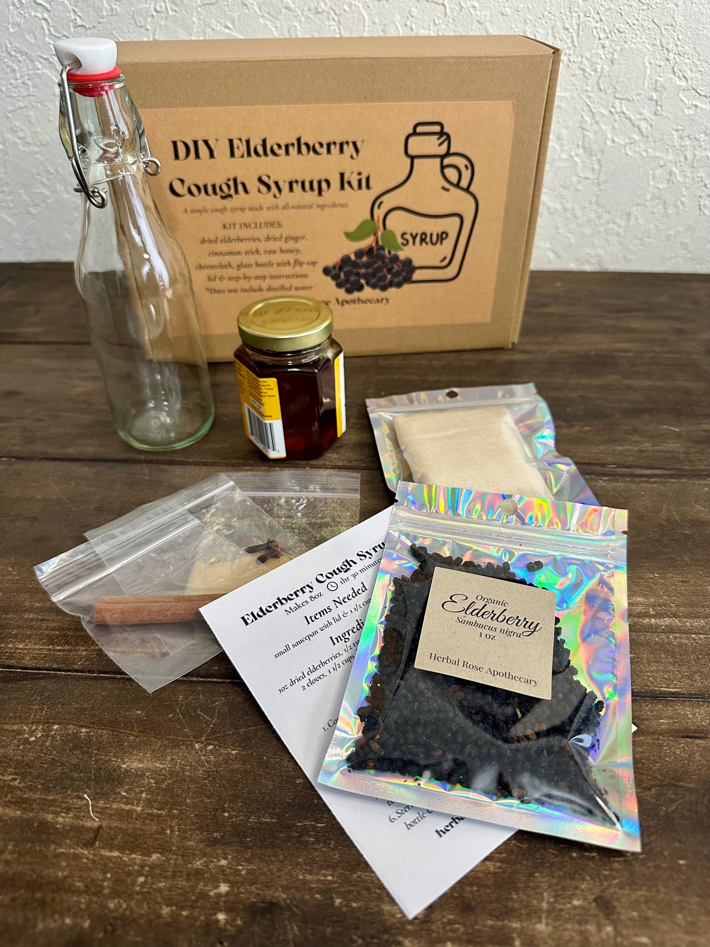 DIY Elderberry Cough Syrup Kit