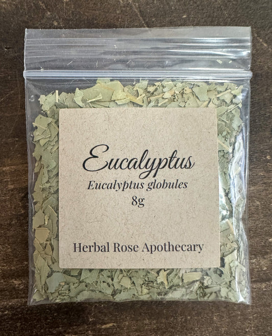 Dried eucalyptus leaf aromatic botanical ingredient for steam and craft use