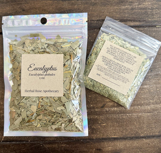 Dried eucalyptus leaf aromatic botanical ingredient for steam and craft use