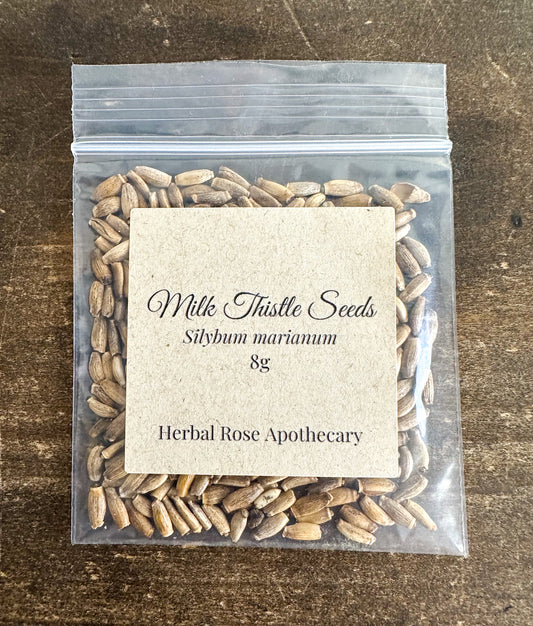 Whole milk thistle seeds botanical ingredient for tea and apothecary use