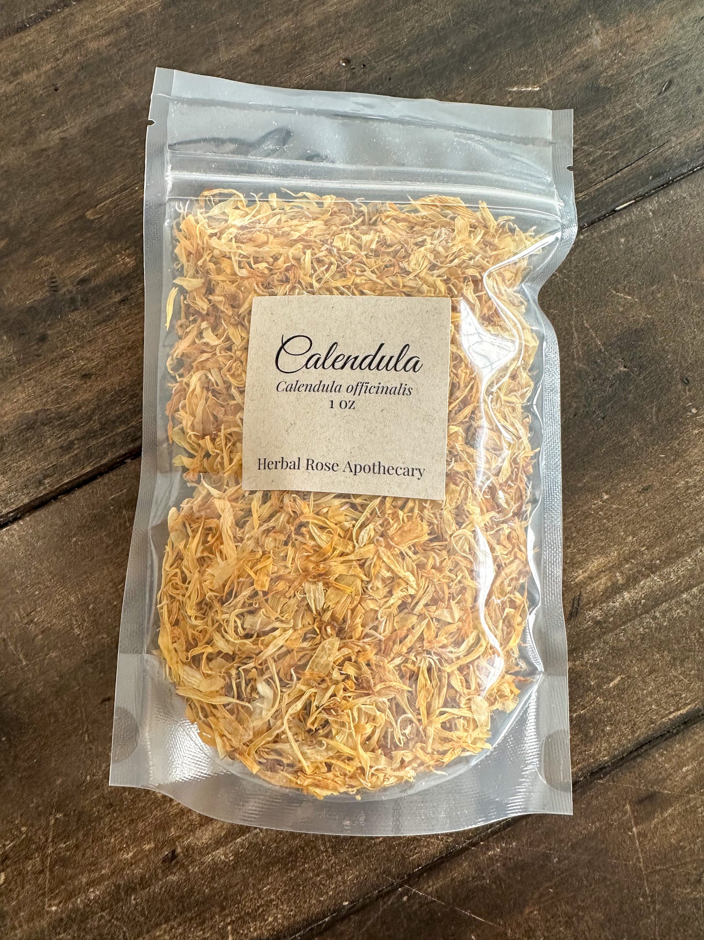 Dried calendula flowers botanical ingredient for apothecary and craft use