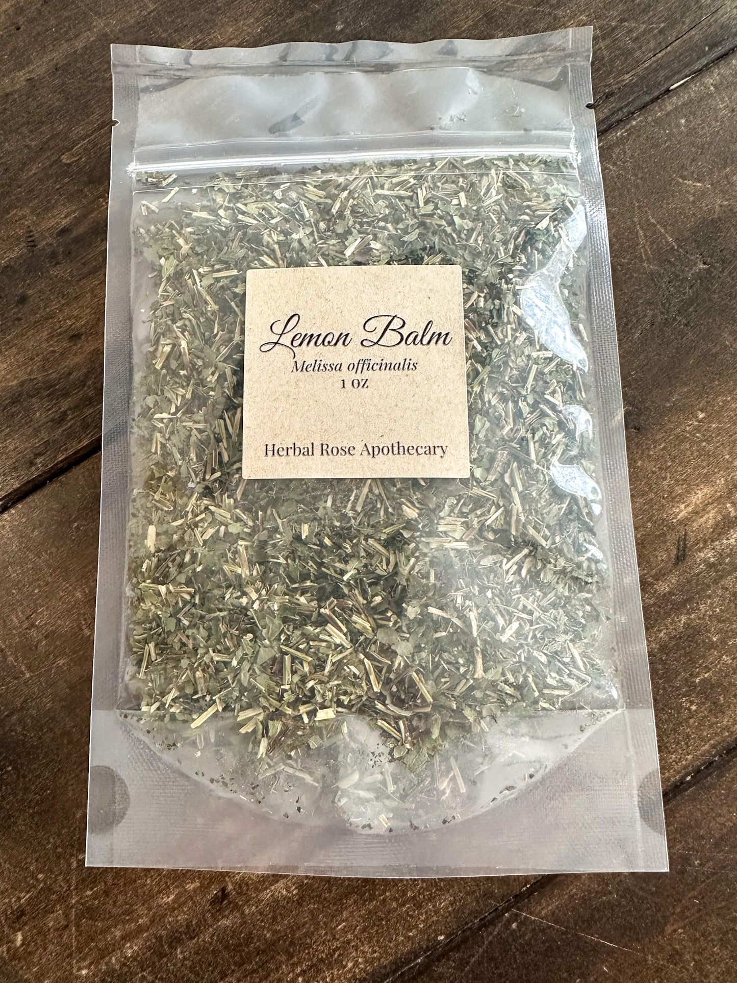 Dried lemon balm leaf loose botanical herb for tea and culinary use