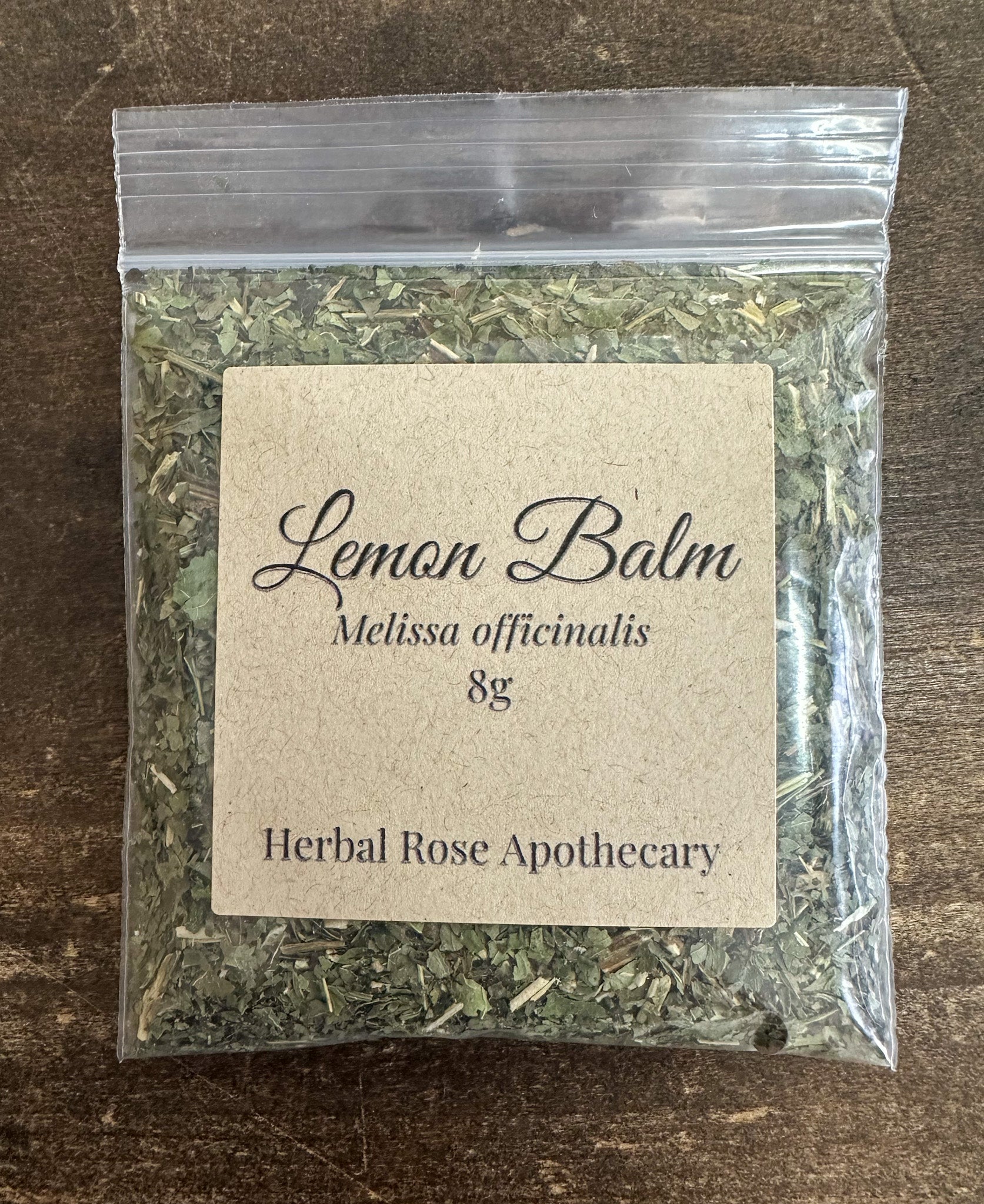 Dried lemon balm leaf loose botanical herb for tea and culinary use