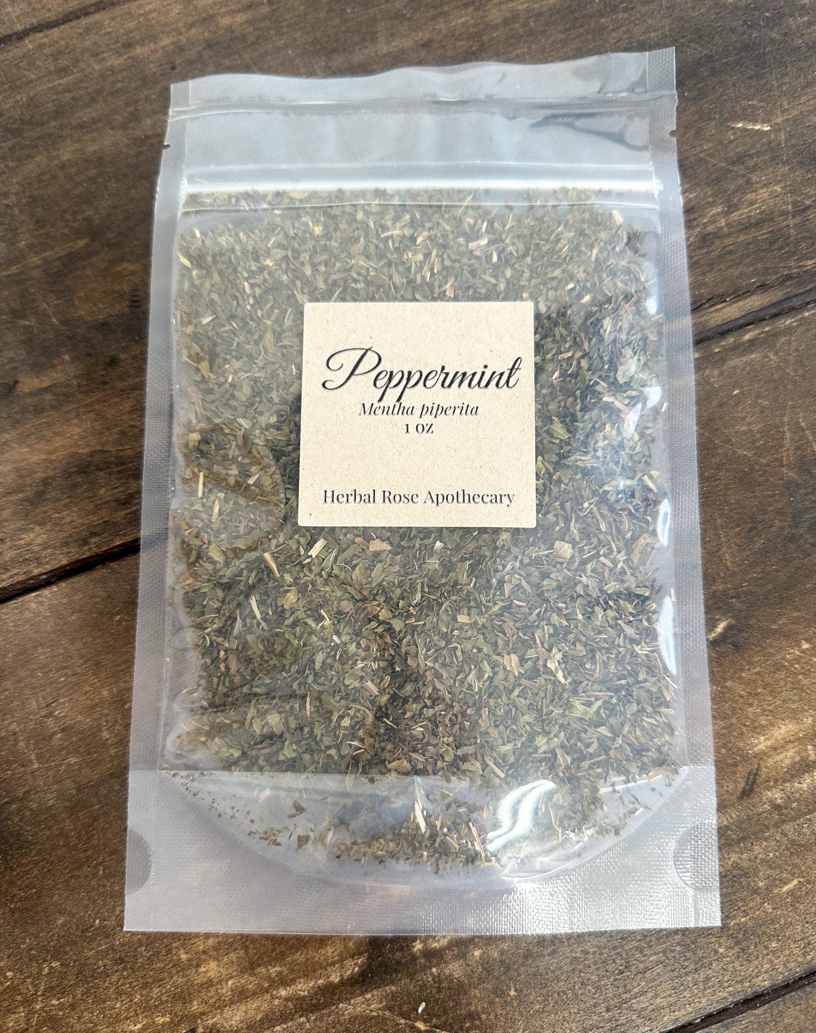 Dried peppermint leaf loose botanical herb for tea and culinary use