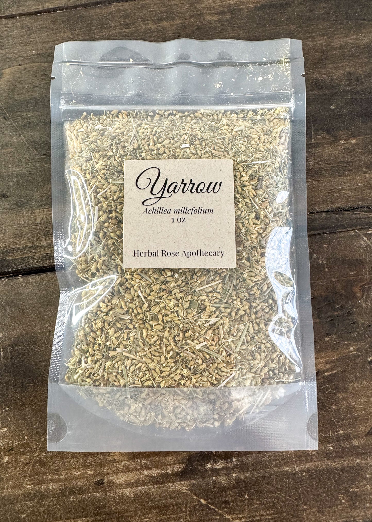 Dried yarrow herb botanical ingredient for apothecary and educational use